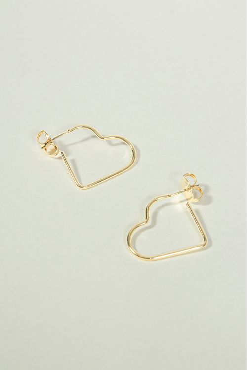 Brinco Argola Coração Aberta