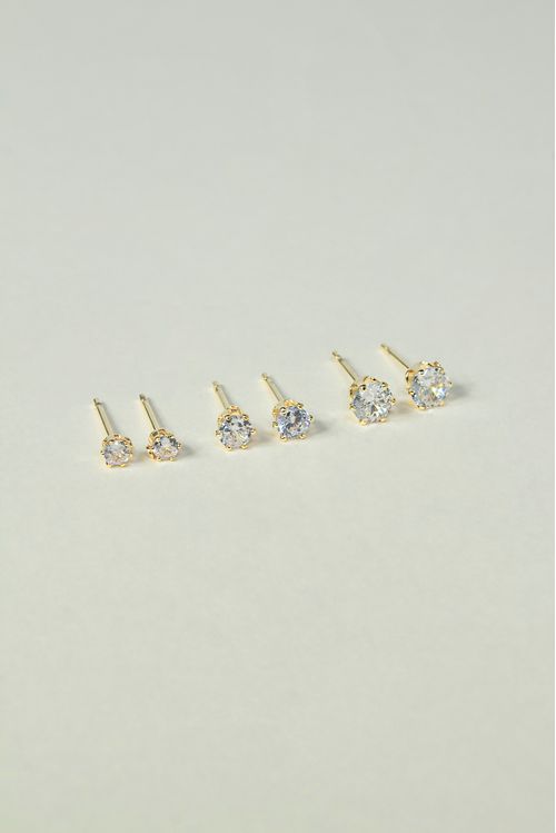 Trio De Brincos Pontos De Luz