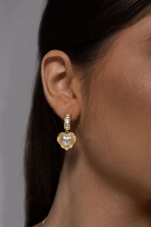 Brinco Coração Pérola