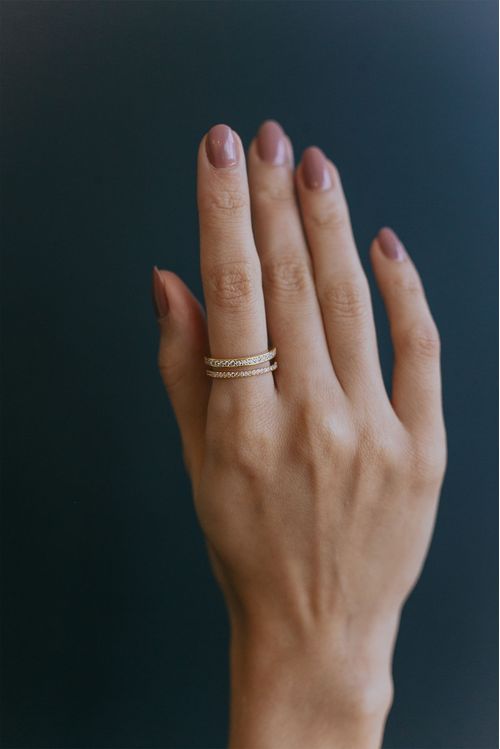 Anel Duplo Cravejado