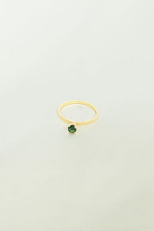 Anel Solitário Verde