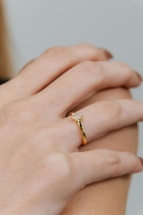 Anel Flor Pontos de Luz