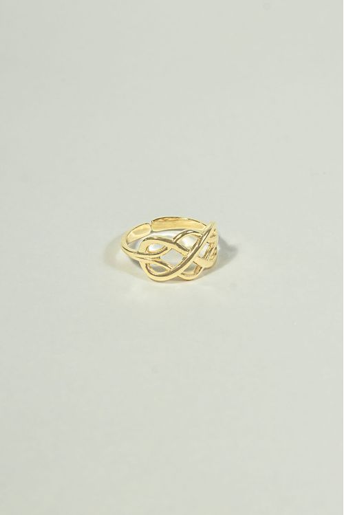 Anel Ajustavel Vazado Trançado