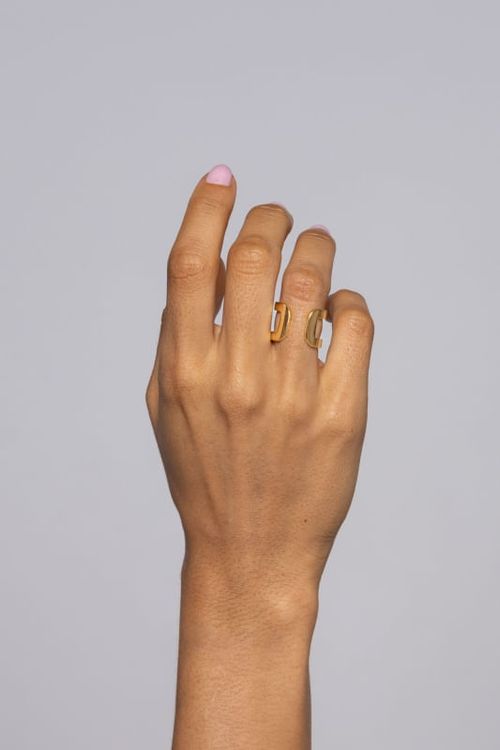 Anel Ajustável Largo Vazado