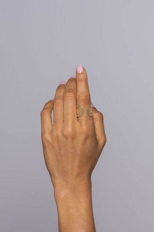 Anel Ajustável Largo Texturizado