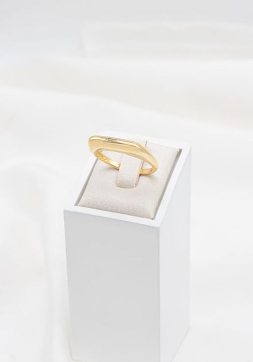 Anel Feminino Quadrado Liso