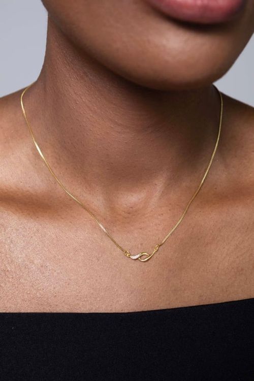 Colar Pingente Duplo Cravejado e Liso