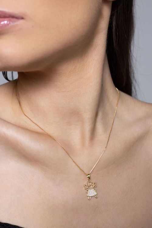 Colar Menina Cravejado