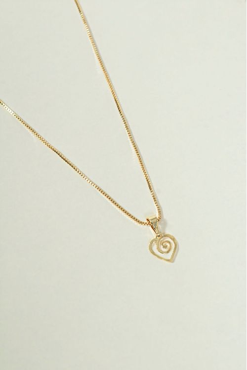 Colar Coração Espiral