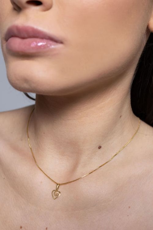 Colar Coração Espiral