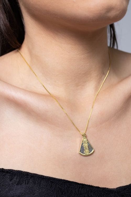 Colar Nossa Senhora Manto Cravejado