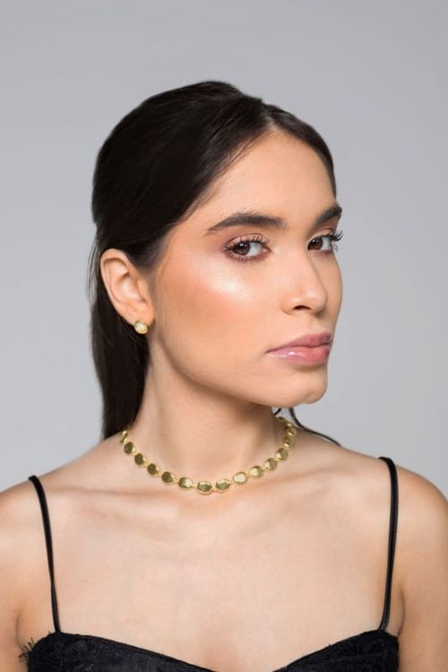 Conjunto Colar e Brinco Esferas Lisas