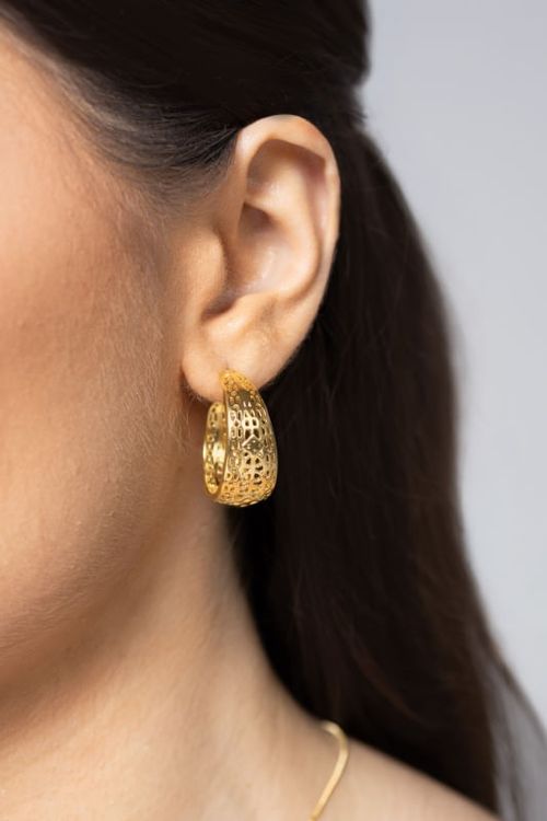 Brinco Argola Trabalhada Grande