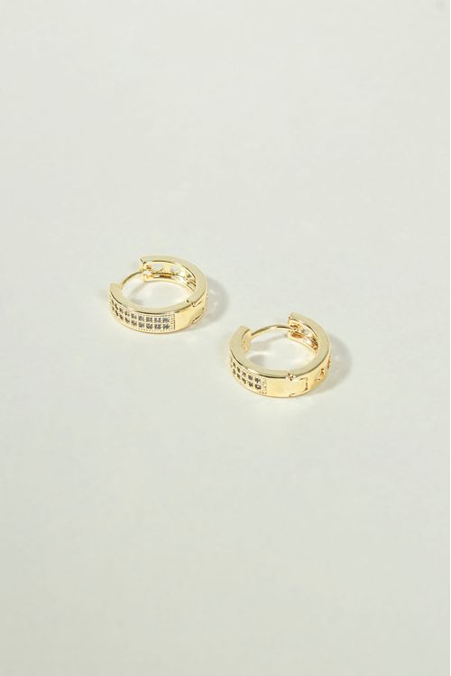 Brinco Argola Click Cravejado