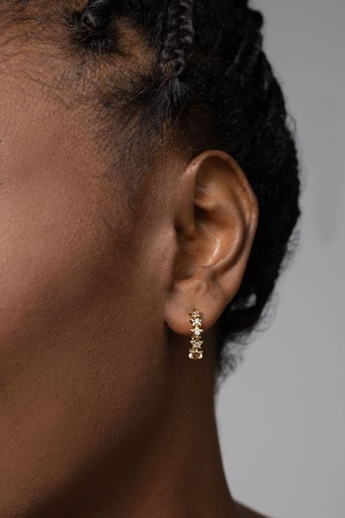 Brinco Argola Click Estrelas