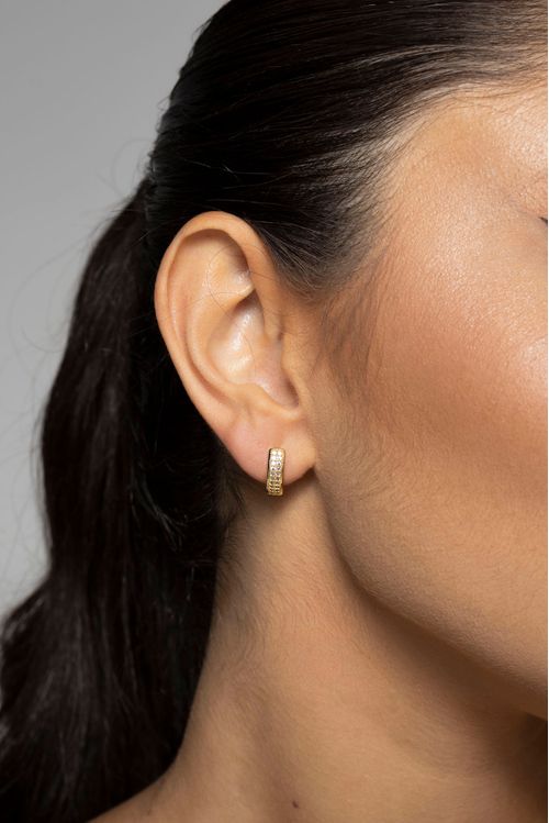 Brinco Argola Click Micro Zircônias