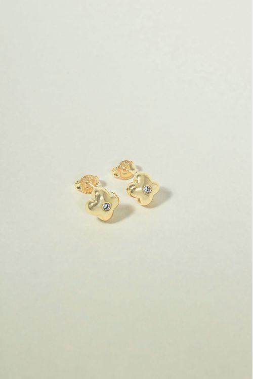 Brinco Trevo Com Ponto De Luz