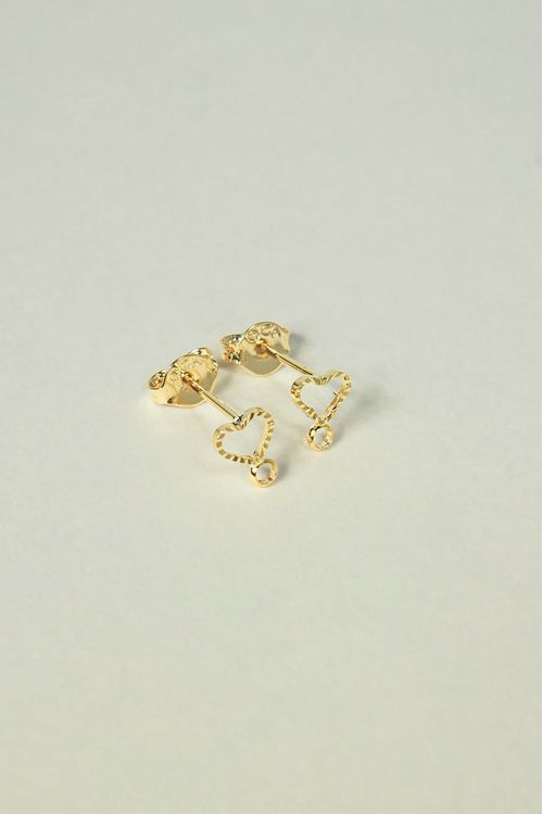Brinco Pequeno Coração Texturizado