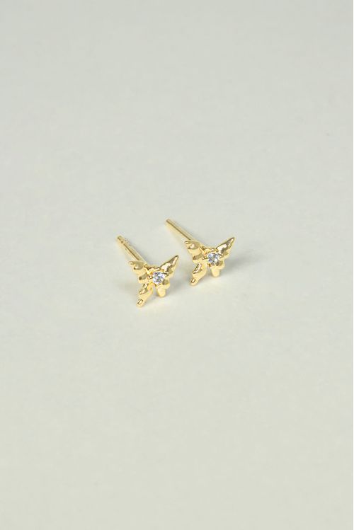 Brinco Pequeno Borboleta Com Zircônia