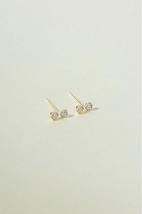 Brinco Pequeno Esferas Cravejadas