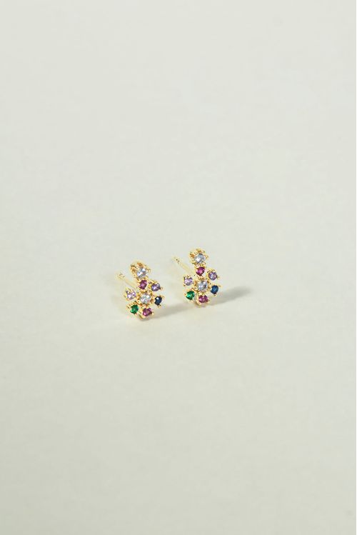 Brinco Cravejado Colorido