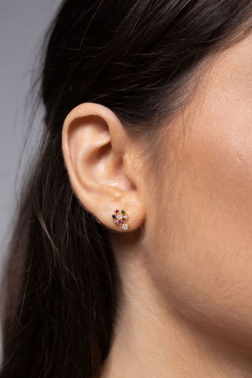 Brinco Cravejado Colorido