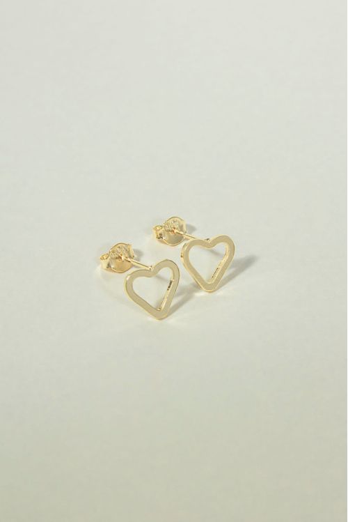 Brinco Coração Liso Vazado
