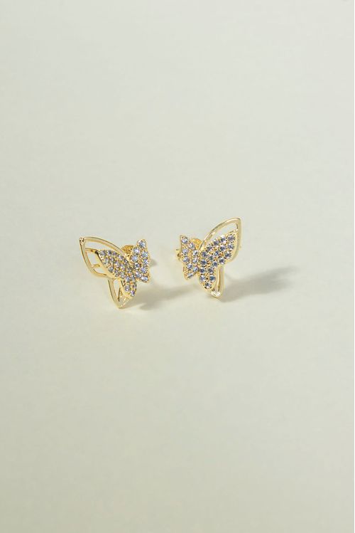 Brinco Borboleta com Micro Zircônias