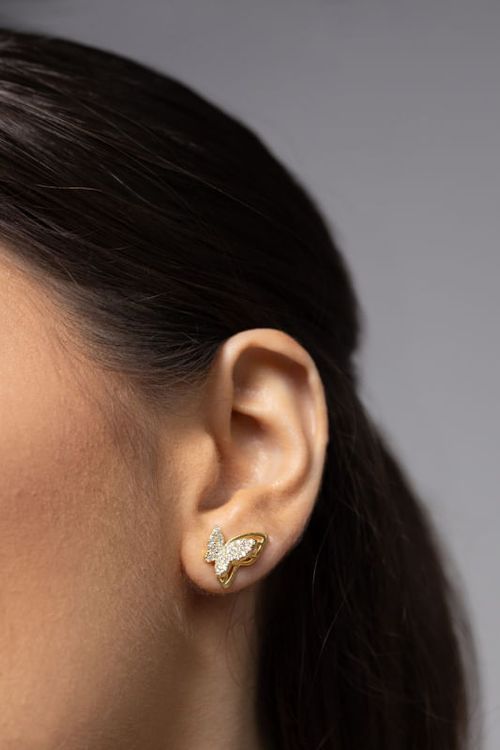 Brinco Borboleta com Micro Zircônias