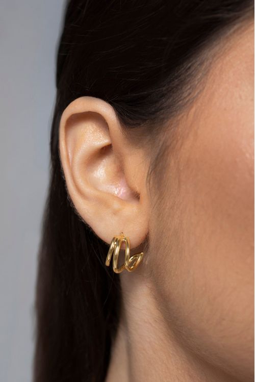 Brinco Liso Linhas Vazadas