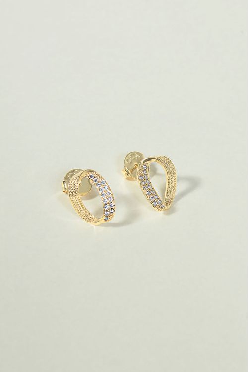 Brinco Ondulado com Zircônias