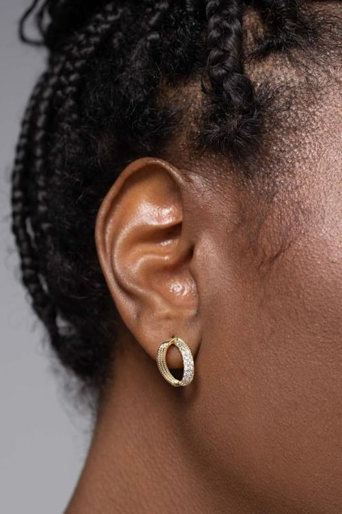 Brinco Ondulado com Zircônias