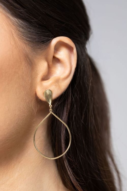 Brinco Gota Dupla Vazada