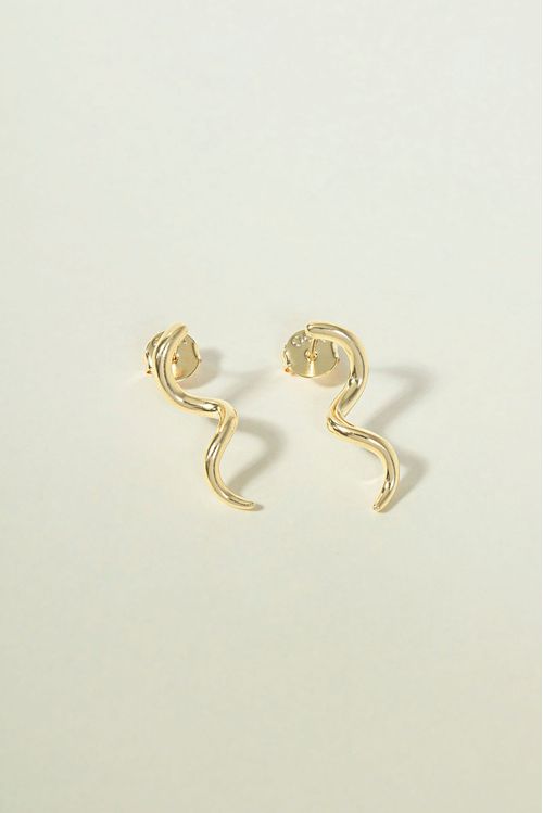 Brinco Linha Pequena Ondulada