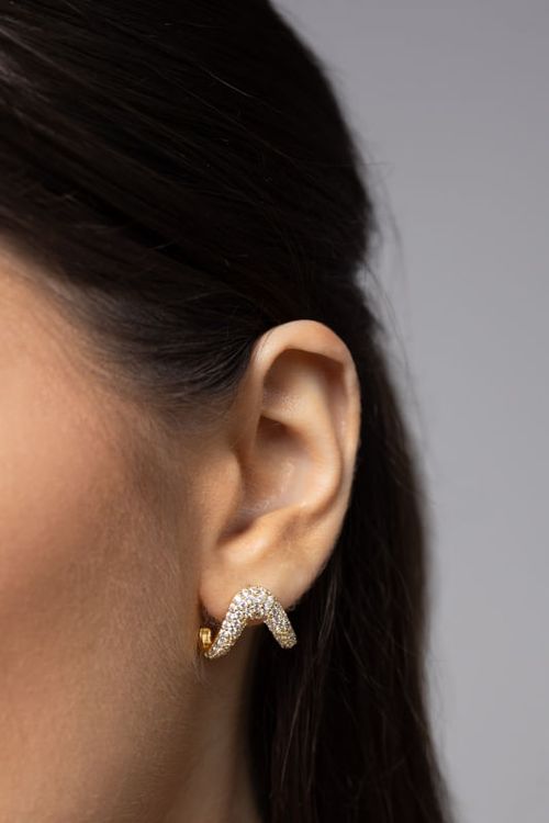 Brinco Cravejado Micro Zircônias