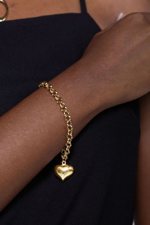 Pulseira Elo Português com Coração