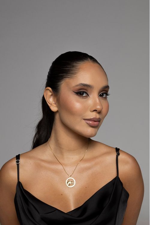 Pingente Cavalo Com Bordas Cravejadas