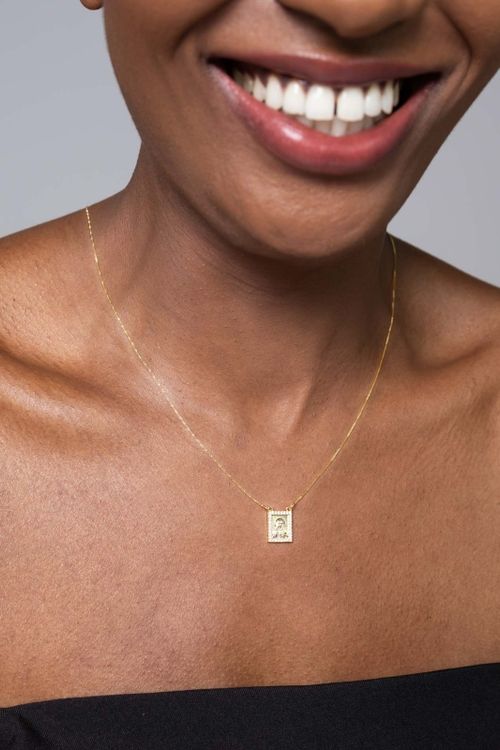 Escapulário Sagrado Coração E Menino Jesus Cravejado