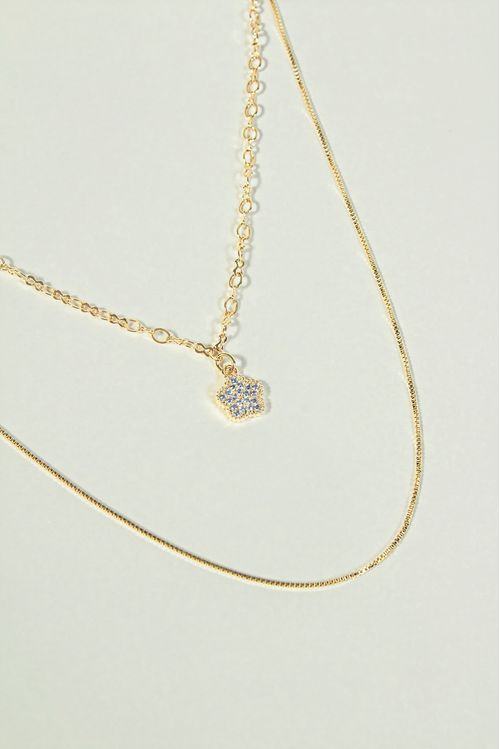 Colar Duplo Florzinha Craveja Da