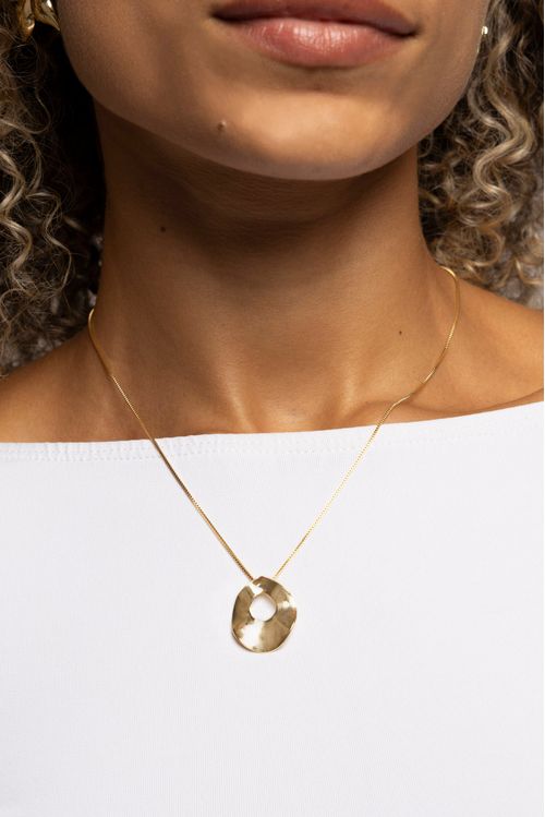 Colar Com Pingente Organico