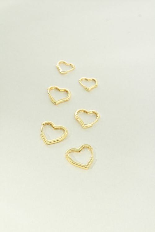 Trio De Brincos Argolas Lisas