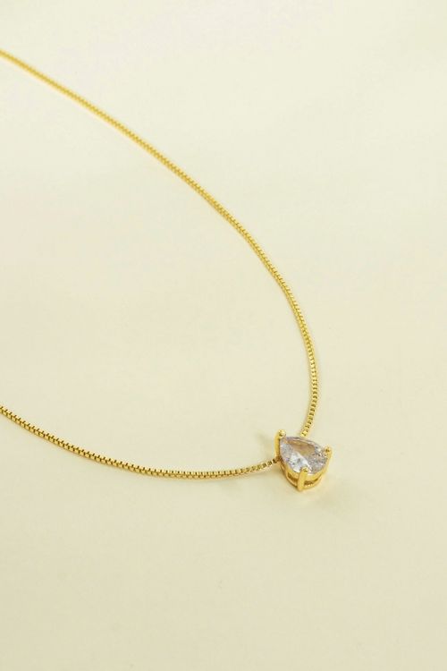 Colar Gota Ponto De Luz