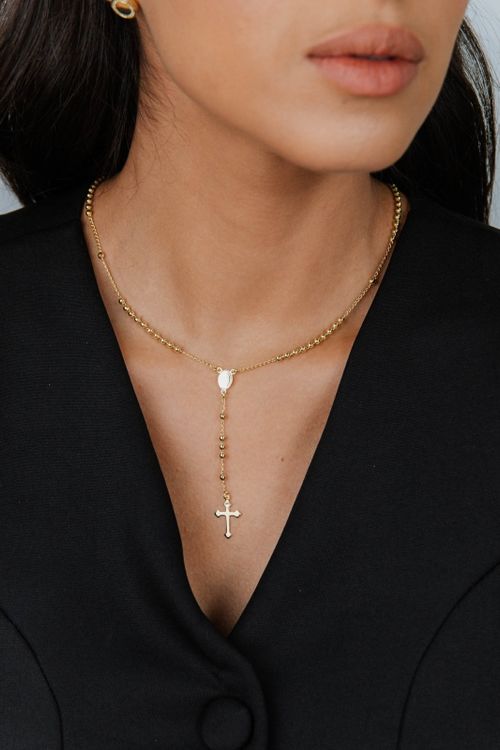 Colar Terço Bolinhas