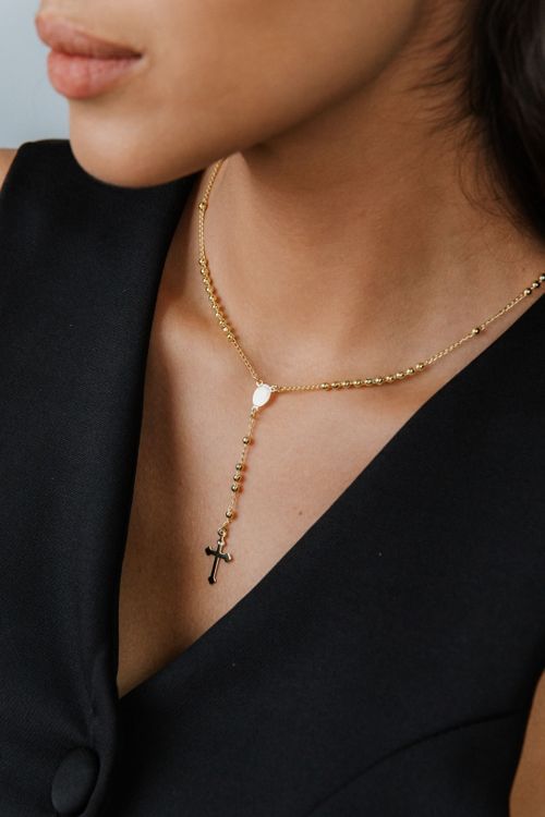 Colar Terço Bolinhas