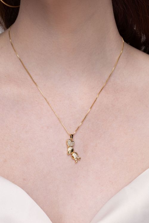 Colar Menino Cravejado E Coração