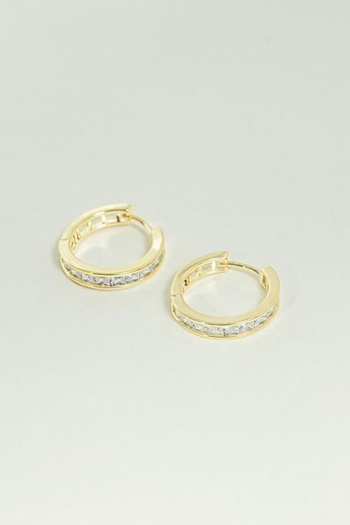 Brinco Argola Click Com Zircônia