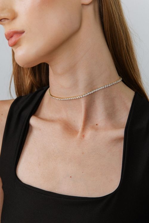 Choker Riviera Zircônia Cristal