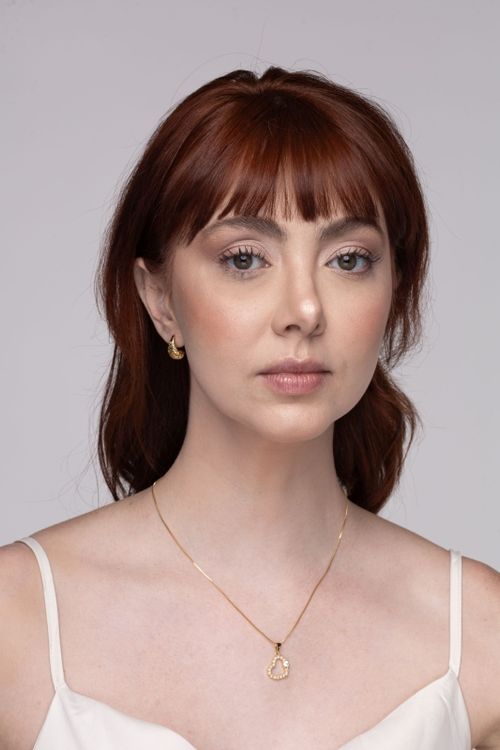 Colar Coração Vazado Cravejadoe Ponto De Luz