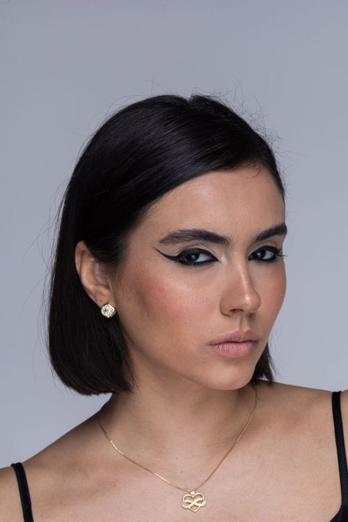 Colar Coração E Infinito Cravejado