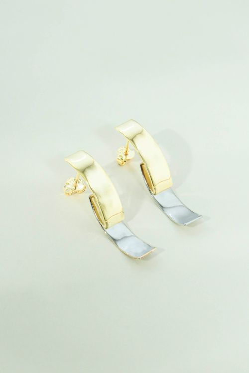 Brinco Duplo Chapa Duas Cores